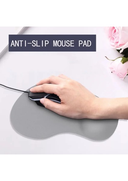 Ofis Çalışma Mousepad Jel Bilek Desteği ile Ergonomik Oyun Mouse Pad