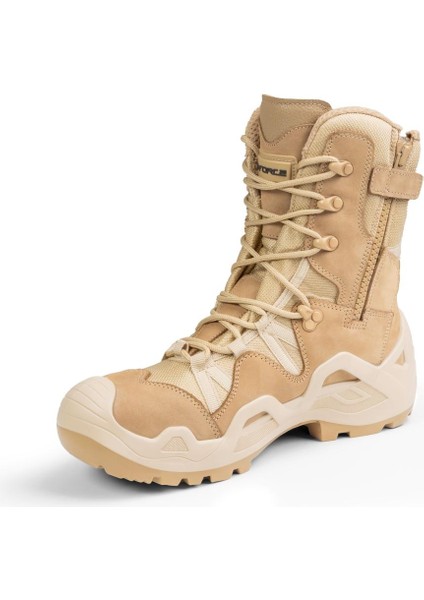 Falcon Su Itici Özellikli Bej Askeri Tactical Outdoor Fermuarlı Nubuk Bot modelleri