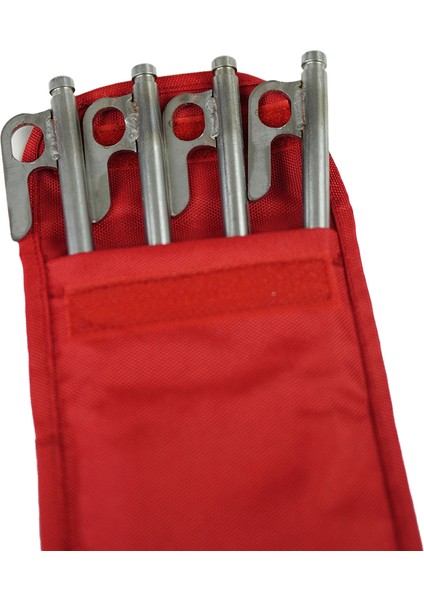 4 Adet Gri Çadır Kazığı 40 cm ve Taşıma Çantası