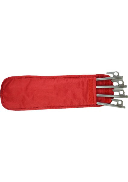 4 Adet Gri Çadır Kazığı 40 cm ve Taşıma Çantası