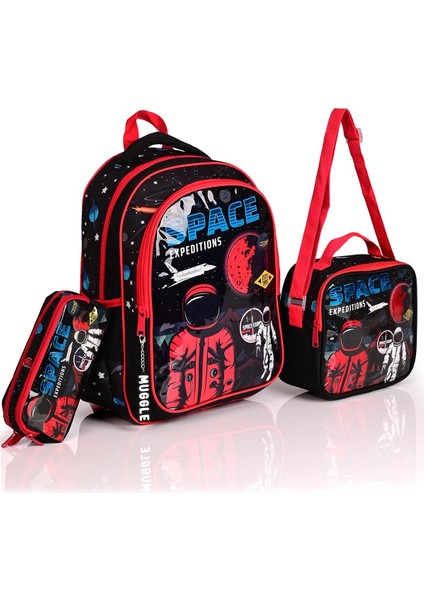 9132 Space Expeditions Okul Sırt Çantası 3'lü Set