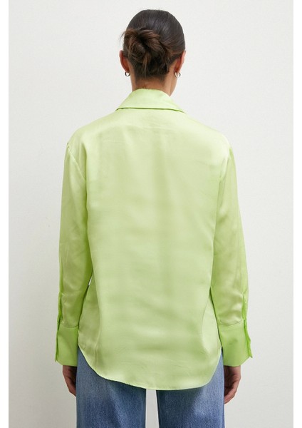 Basic Saten Gömlek Sarı fırsatları