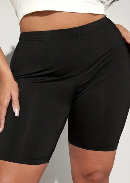 Diz Üstü Kısa Kadın İç Göstermez Büyük Beden Tayt indirimleri