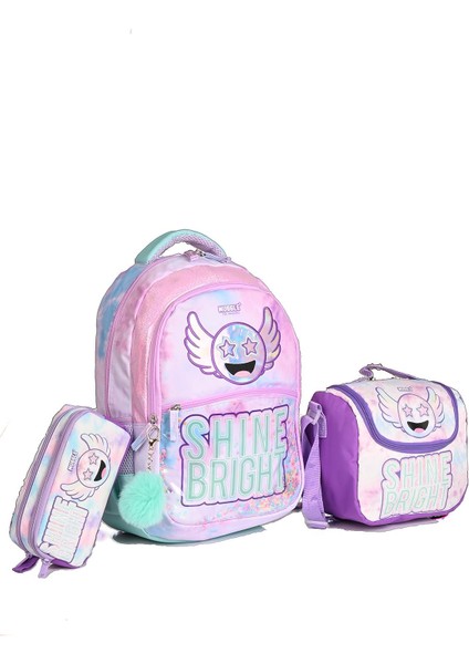9106 Shine Bright Okul Sırt Çantası 3'lü Set
