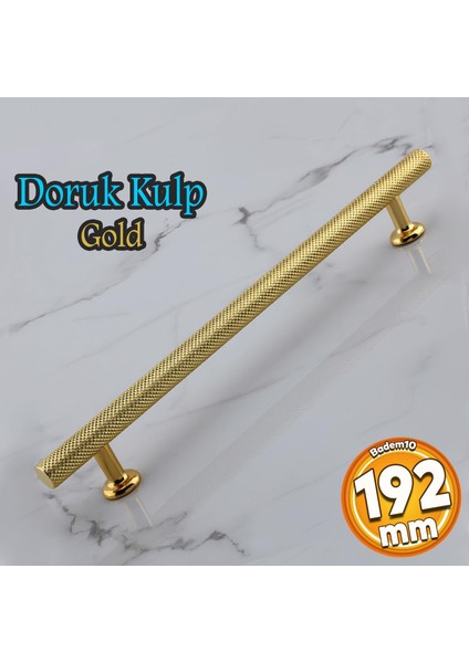 Doruk Kulp 192 mm Altın Gold Metal Mobilya Çekmece Mutfak Dolabı Kulbu