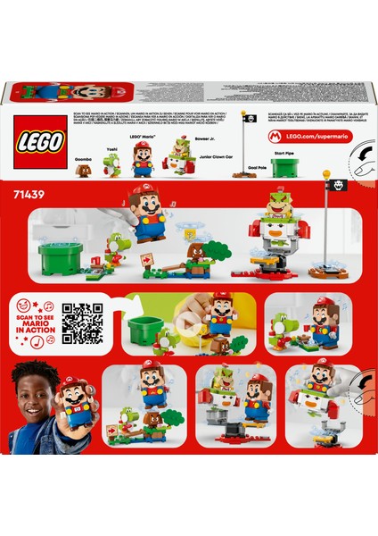 ® Super Mario İnteraktif LEGO® Mario™ ile Maceralar 71439 - 6 Yaş ve Üzeri Çocuklar İçin Yoshi İçeren Oyuncak Araç Yapım Seti (218 Parça)