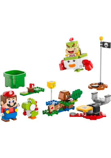 ® Super Mario İnteraktif LEGO® Mario™ ile Maceralar 71439 - 6 Yaş ve Üzeri Çocuklar İçin Yoshi İçeren Oyuncak Araç Yapım Seti (218 Parça)