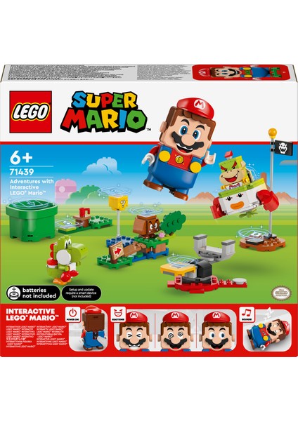 ® Super Mario İnteraktif LEGO® Mario™ ile Maceralar 71439 - 6 Yaş ve Üzeri Çocuklar İçin Yoshi İçeren Oyuncak Araç Yapım Seti (218 Parça)