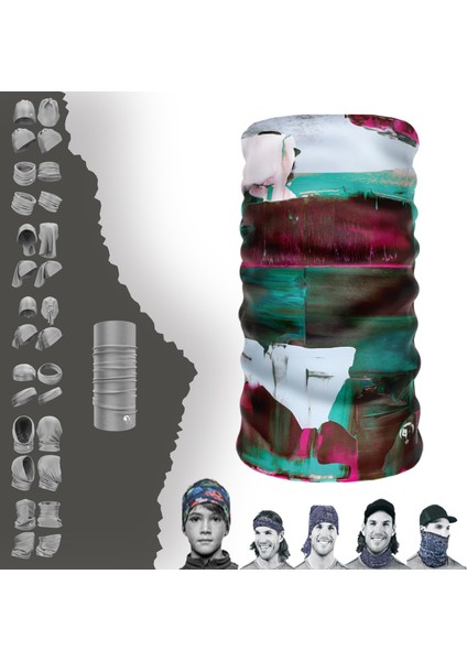 Karışık Desenli Boyunluk Maske Baf Bandana