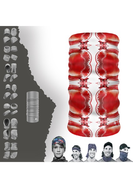 Karışık Desenli Boyunluk Maske Baf Bandana