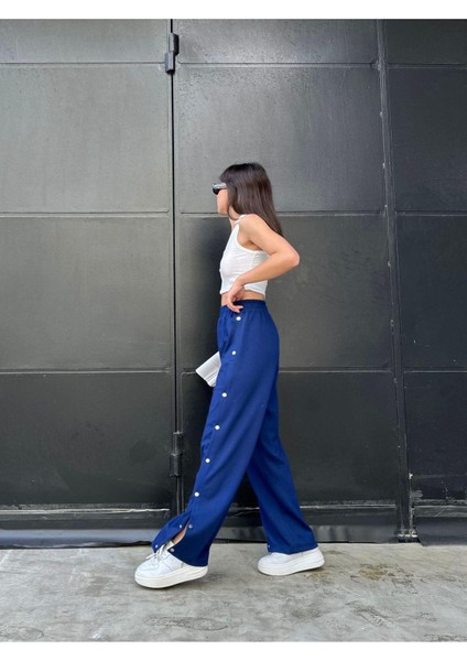 Kadın Modal Çıtçıt Düğmeli Pantolon