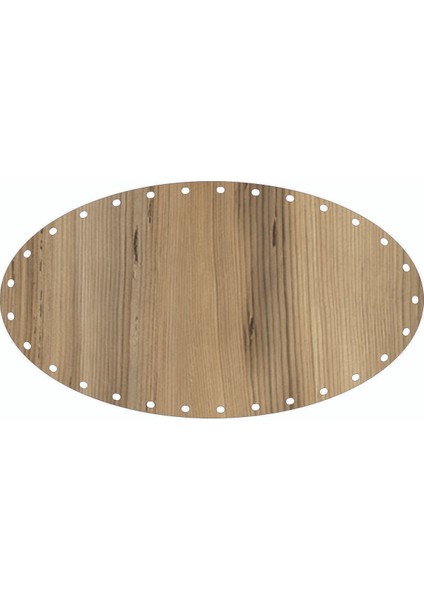 Rattan Plakası Elips 25X14 Keçe 2 Adet