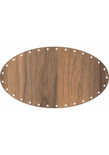 Rattan Plakası Elips 25X14 Tesbih 2 Adet