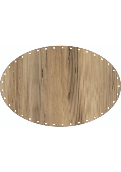 Rattan Plakası Elips 30X20 Keçe