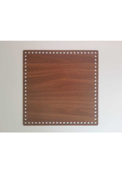 Örgü Plakası Kare 25X25 Ceviz