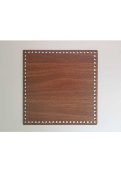 Örgü Plakası Kare 15X15 Ceviz 2 Adet