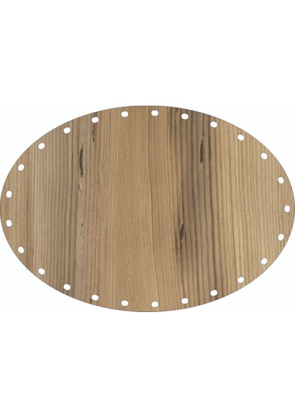 Rattan Plakası Elips 20X14 Keçe 2 Adet