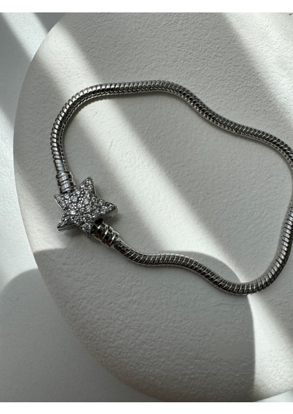 Çelik Silver Marka Model Yıldız Bileklik
