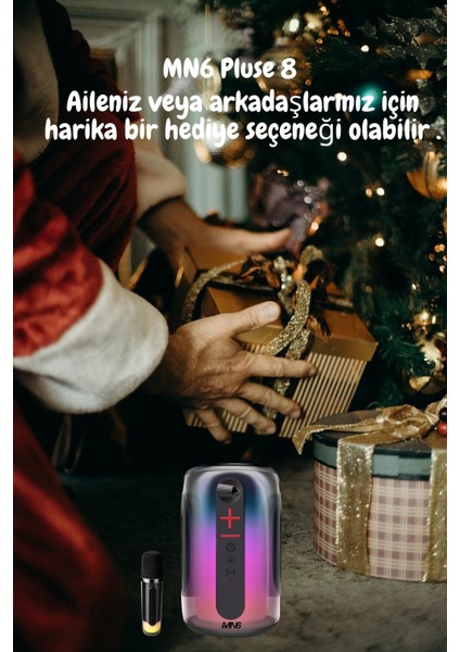 Pluse 8 Mikrofonlu Ses Bombası/Son Çıkan/dekoratif Aydınlatma/led Işıklı Gece Lambası/Yankısız kablosuz Mikrofon-12Saat Oynatma/mikrofonlu Hoparlör