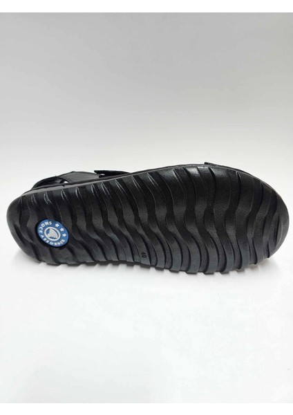 Deri Siyah Ortopedik Erkek Sandalet C-EMRSAND12439 fırsatları