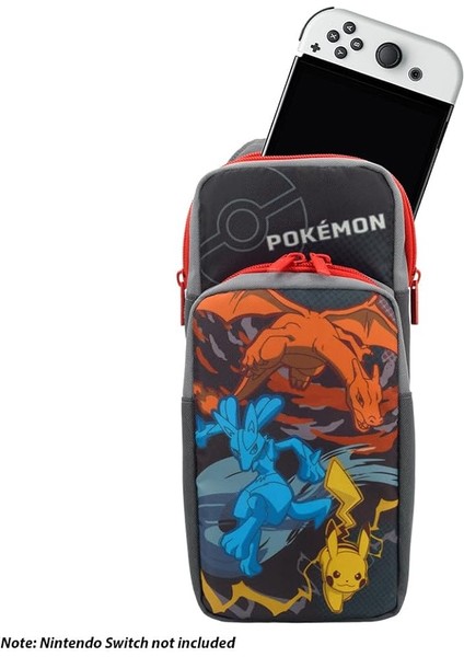 Nintendo Switch Adventure Pack Pikachu Charizard Lucario Edition Taşıma Çantası Lisanslı