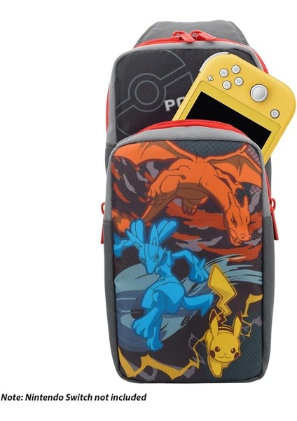 Nintendo Switch Adventure Pack Pikachu Charizard Lucario Edition Taşıma Çantası Lisanslı