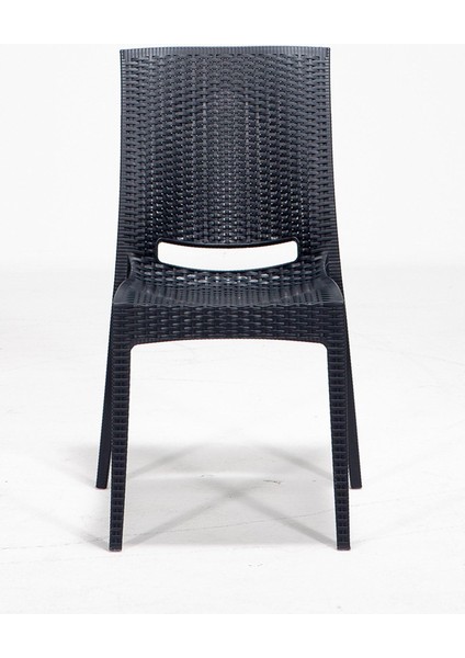 80 x 80 Rattan 80X80 Bahçe&balkon&teras Masa Seti - Antrasit 4 Plastik Masa Seti Gri modelleri