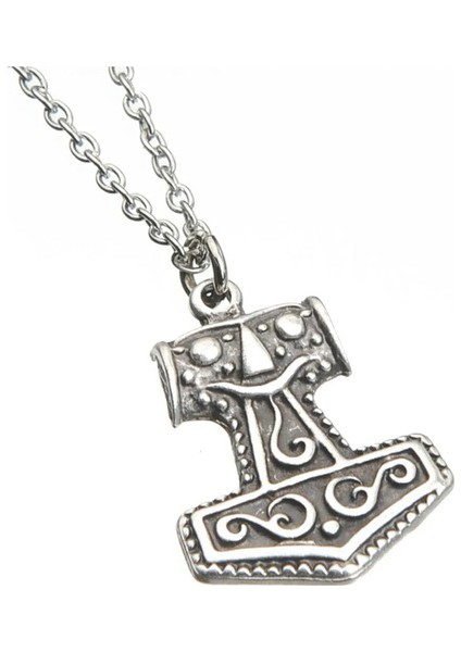Viking Desenli Thor Çekiç Erkek Kolye