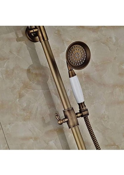 Antik Gold Duş Sistemi Klasik Tasarım Batarya Dahil Set Vintage Mat Gold fırsatları