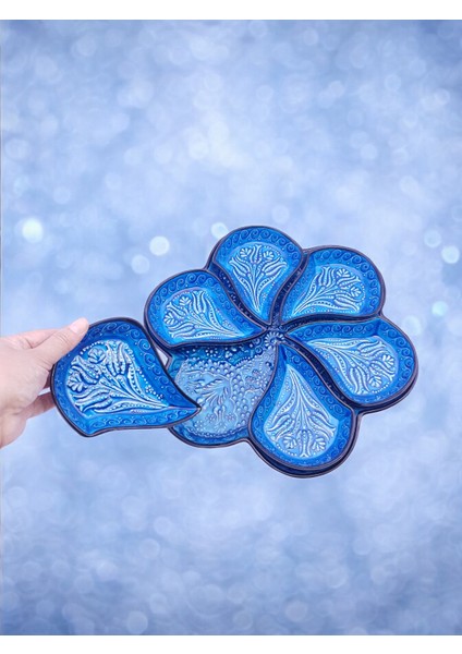 Otantik Desenli 7 Parça Kahvaltılık ve Çerezlik Sunum Seti fiyatları