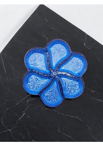 Otantik Desenli 7 Parça Kahvaltılık ve Çerezlik Sunum Seti