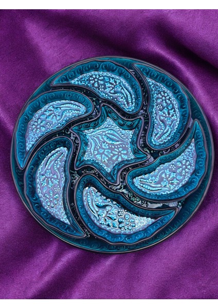 &art Otantik Desenli 8 Parça Kahvaltılık ve Çerezlik Sunum Seti
