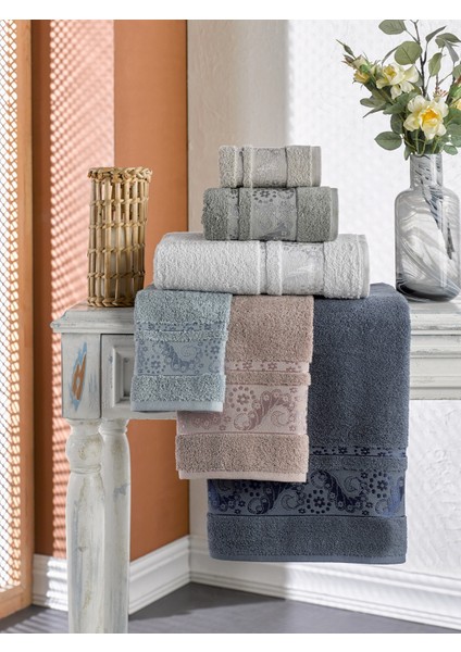Ece Bukle Şal Banyo Havlusu 70*10 6'Lı Paket