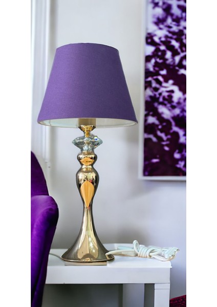Modern Abajur,modern Lora Model 31-45 cm E27 Altın Metal 1