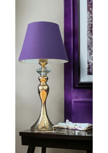 Modern Abajur,modern Lora Model 31-45 cm E27 Altın Metal 1