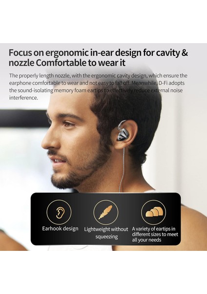 Sipariş Vakti Kz D-Fi Sahne Iem In Ear Monitör Kulaklık Standart Sürüm Mikrofonsuz