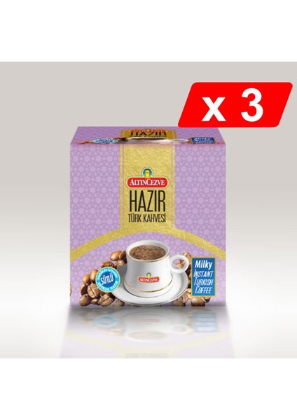 Hazır Türk Kahvesi Sütlü-Şekerli (20 Adet x 11 Gr) x 3 Paket