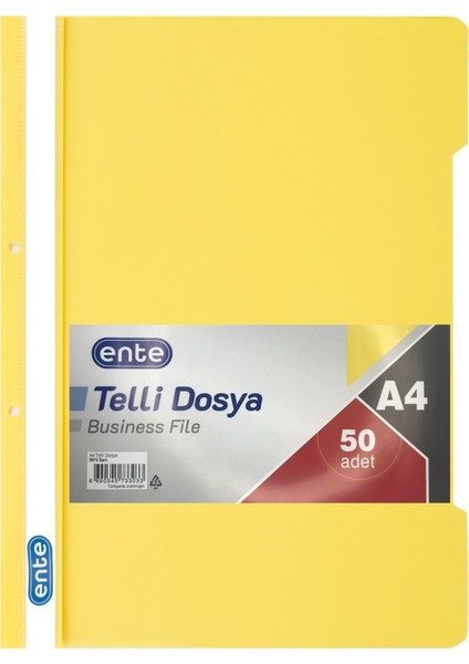 Telli Dosya A4 50'li Sarı