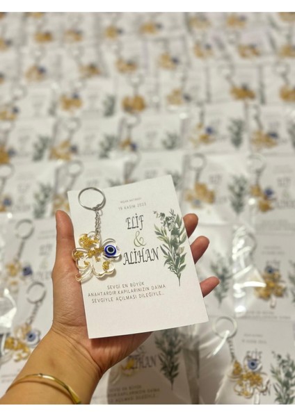 Epoksi Hediyelik Anahtarlık 25 Adet Söz Nikah Düğün Nişan Kına Doğum Günü Organizasyon