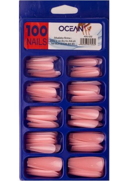 Kutulu Badem Protez Takma Tırnak 232 - 100'lü