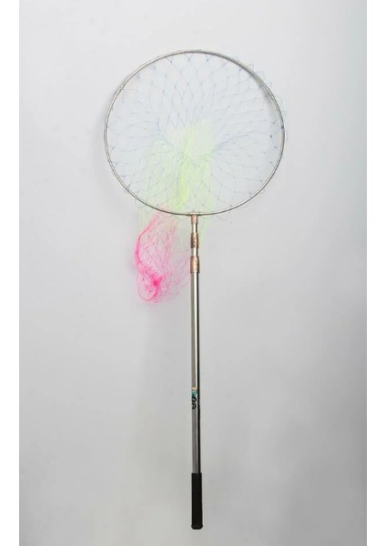 Paslanmaz Çelik Krom Geniş Göz Misina 50CM.ÇAP,190CM Sap,lüks Kepçe
