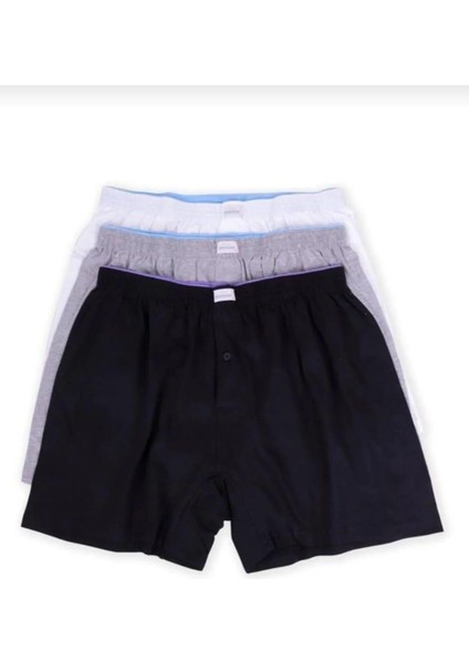 183 Erkek Karışık Renkli Battal Havlu Bel Boxer 3 Adet