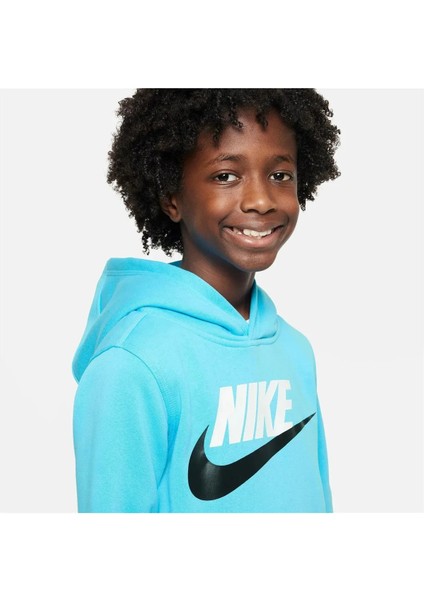 Sportswear Club Pullover Çocuk Mavi Sweatshirt CJ7861-468 fiyatları