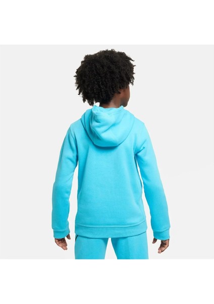 Sportswear Club Pullover Çocuk Mavi Sweatshirt CJ7861-468 fırsatları