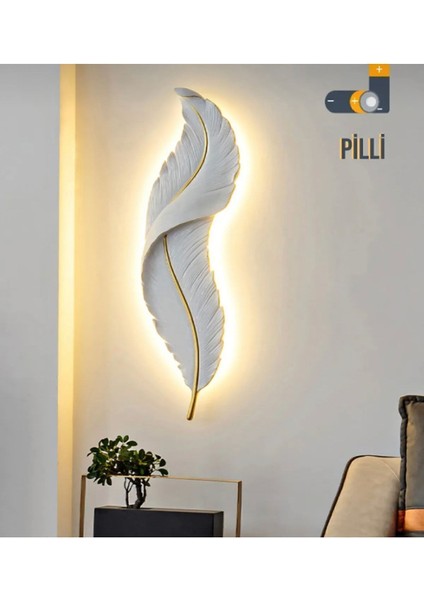 Pilli Led’li Tüy Aplik