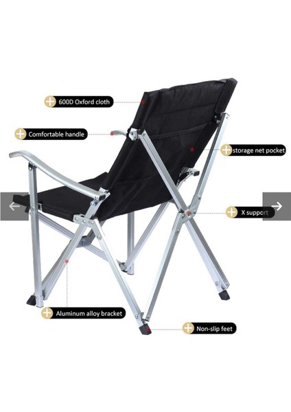 Madfox Dachuan Katlanır Kamp Sandalyesi Siyah fırsatları