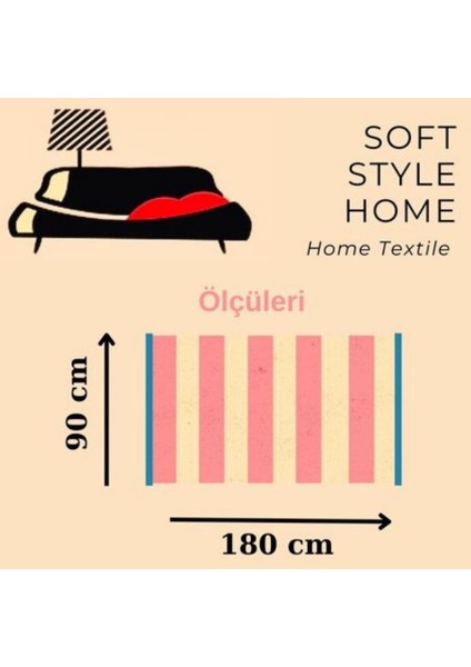 Soft Style Home Jakarlı Müslin Peştemal Çift Katlı 90 X 180 Cm  Pamuk Truva