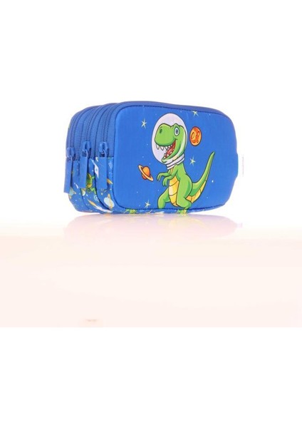 Kids 3 Bölmeli Kalem Çantası Toys Dinosaur Mavi L8173 fiyatları
