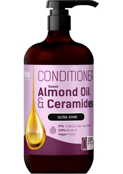 % 97 Organik Sac Kremi Ültra Parlaklık Almond Oil & Ceramides 946 Ml.