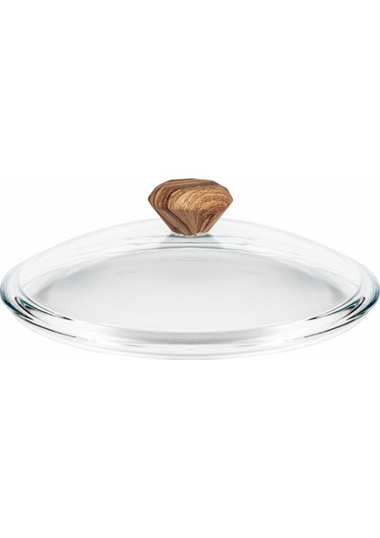 Premium Bio Granit Alüminyum Döküm Nisch Tencere Seti (Metalik Kırmızı-Açık Ahşap Kulp)